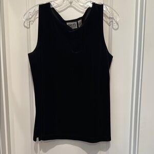 Chico’s Women's Black Sleeveless Top/velvet finish